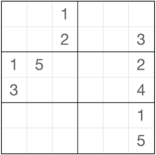 Anti-koning sudoku 6x6