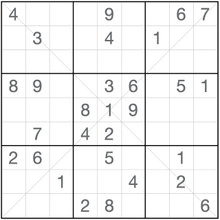 Diagonale anti-ridder Sudoku