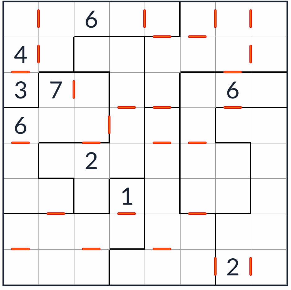 Anti-King onregelmatige opeenvolgende Sudoku 8x8