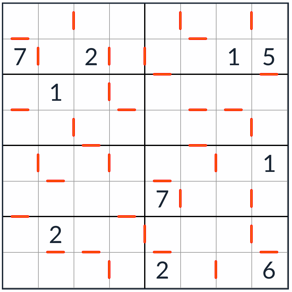Anti-King-Knight opeenvolgende Sudoku 8x8
