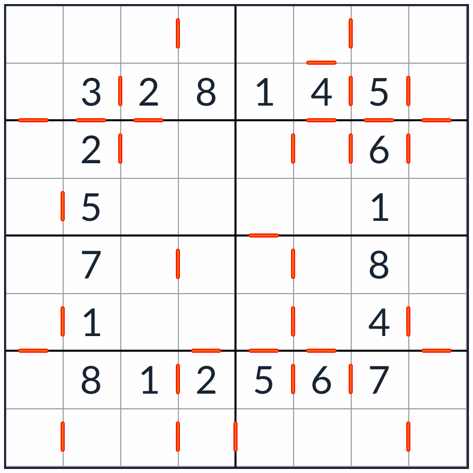 Anti-knight opeenvolgende Sudoku 8x8