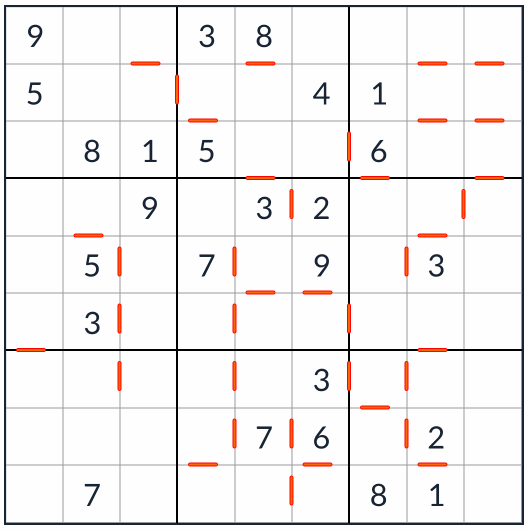 Anti-knight opeenvolgende Sudoku