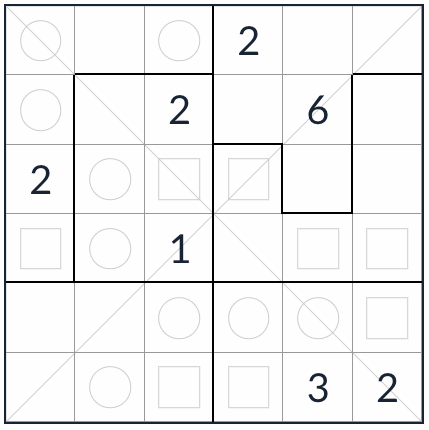 Onregelmatige diagonale even-ondelijke sudoku 6x6