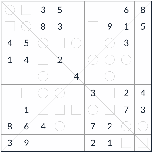 Diagonale even-oneven sudoku