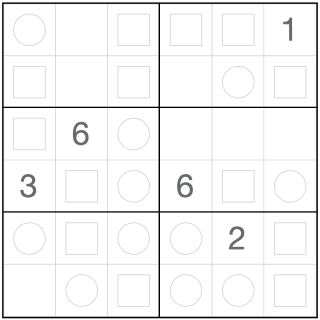 Even-oneven Sudoku 6x6