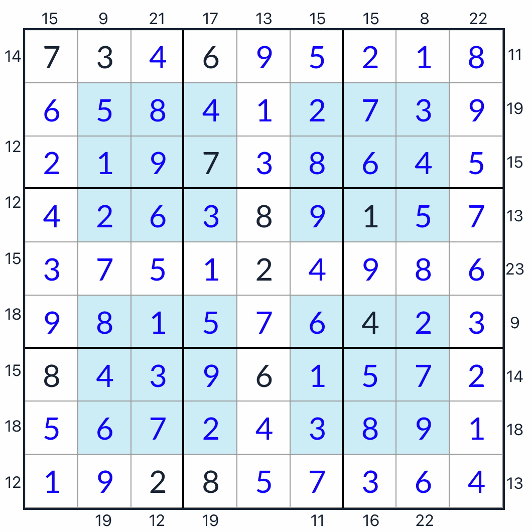 anti-knight hyper frame sudoku-oplossing