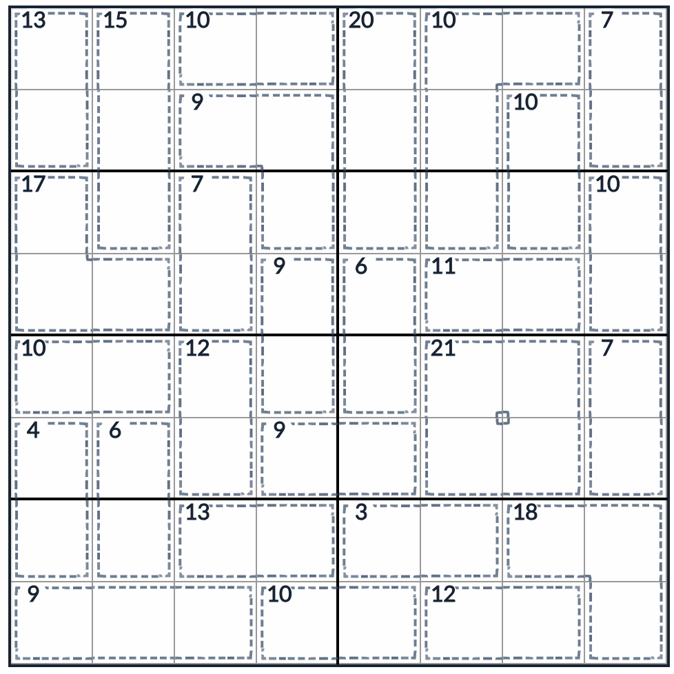 Anti-King Killer Sudoku 8x8