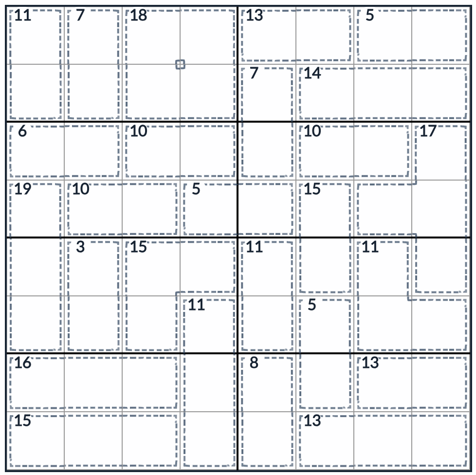 Anti-knight moordenaar Sudoku 8x8