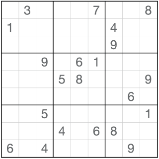 Niet-opeenvolgende Sudoku