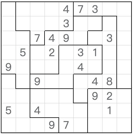 Tweeling overeenkomstige jigsaw Sudoku